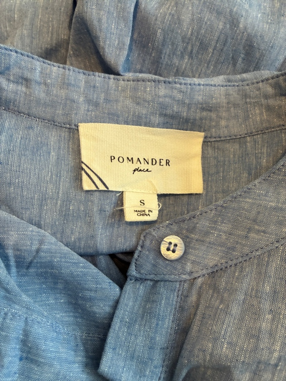 Pomander Place Lydell Maxi Dress Chambray Sz S - Picture 7 of 8